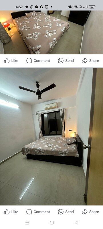Bedroom in 2 BHK Apartment at Sheth Vasant Galaxy, Goregaon West – for Rent