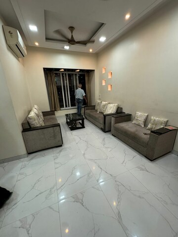 Living Room in 3 BHK Apartment at Nirmal Lifestyle Residency CHS Ltd, Mulund West – for Rent