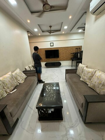 Living Room in 3 BHK Apartment at Nirmal Lifestyle Residency CHS Ltd, Mulund West – for Rent
