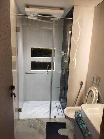 Bathroom in 4 BHK Apartment at Lodha World View, Worli – for Rent