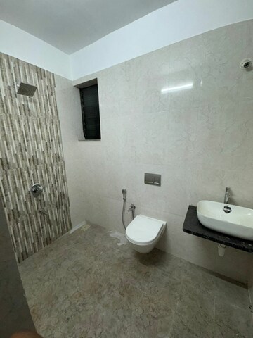 Bathroom in 3 BHK Apartment at Nirmal Zircon, Mulund West – for Rent