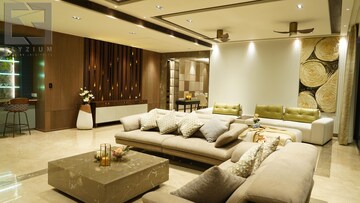Living Room in 4 BHK Apartment at Godrej Platinum, Alipore – for Sale