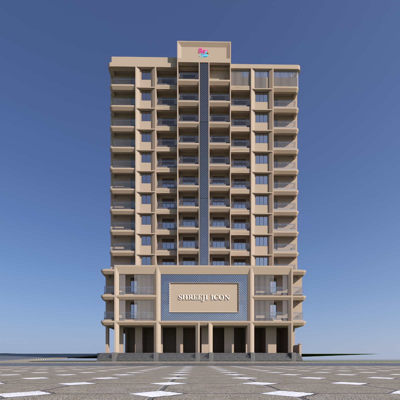 2 BHK + Study Room Apartment For Sale in Sky View Apartments