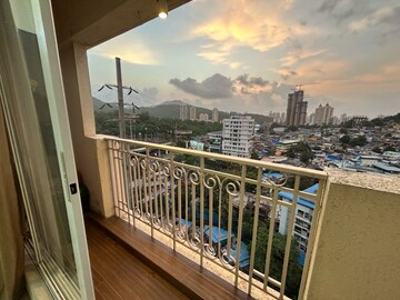 Balcony in 2 BHK Apartment at Shree Tirupati STG Signature Residency, Thane West – for Rent
