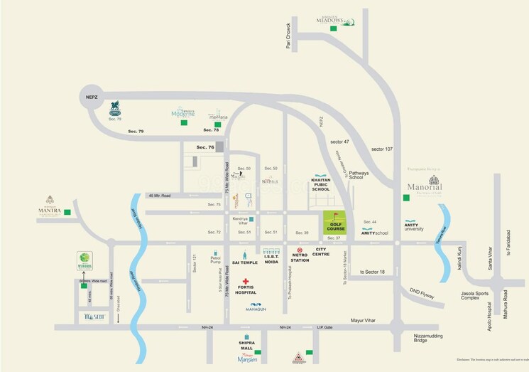Map Location, mahagun-meadows-villas 5 Bedroom 5000 Sq.Ft. Apartment In Sector 150 Noida 8801233
