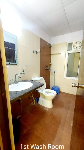 Bathroom in 3 BHK Apartment at Mahagun Moderne, Sector 78 – for Rent
