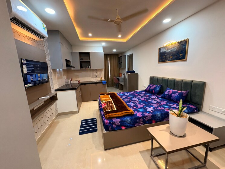 Master Bedroom, okay-plus-solitaire-suites Studio 290 Sq.Ft. Apartment In Ramnagariya Jaipur 8801326