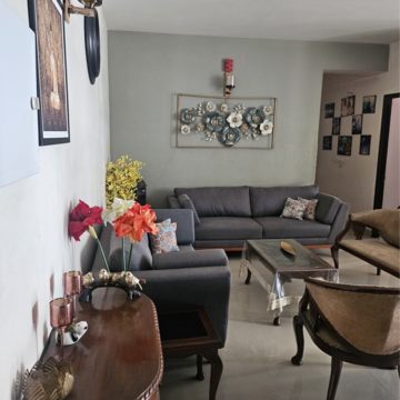 Living Room in 3 BHK Apartment at RG Euphoria, Vrindavan Yojna – for Sale