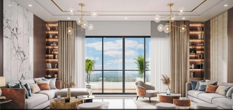 Living Room, silverglades-the-legacy 4 Bedroom 3800 Sq.Ft. Apartment In Sector 63a Gurgaon 8801745