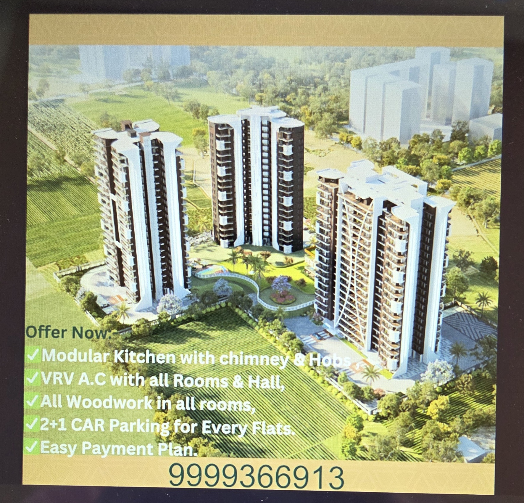 3 BHK + Extra Room Apartment For Sale in Oxirich Chintamani