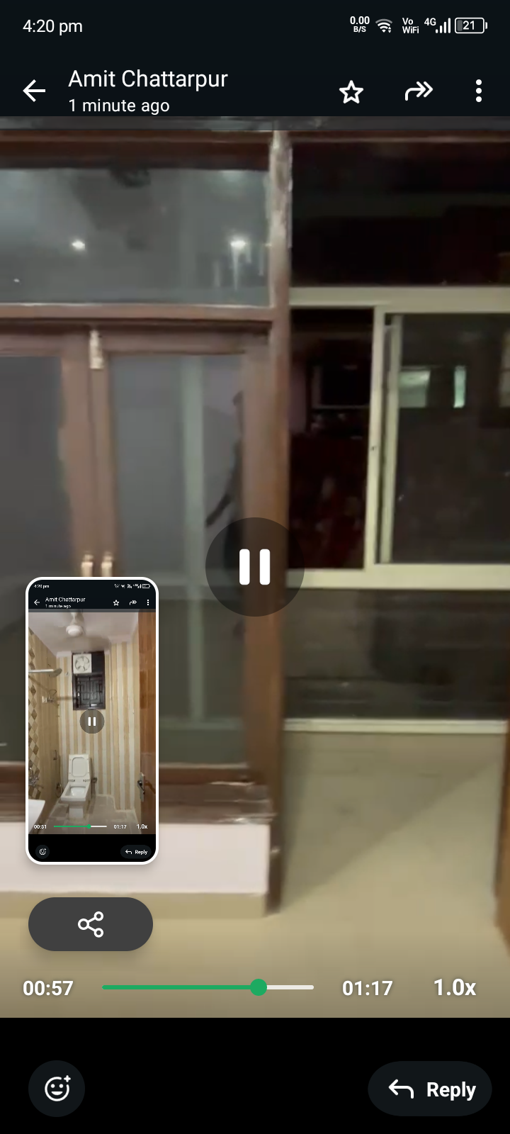 2 BHK + Servant Room Builder Floor For Rent in 100 Futa