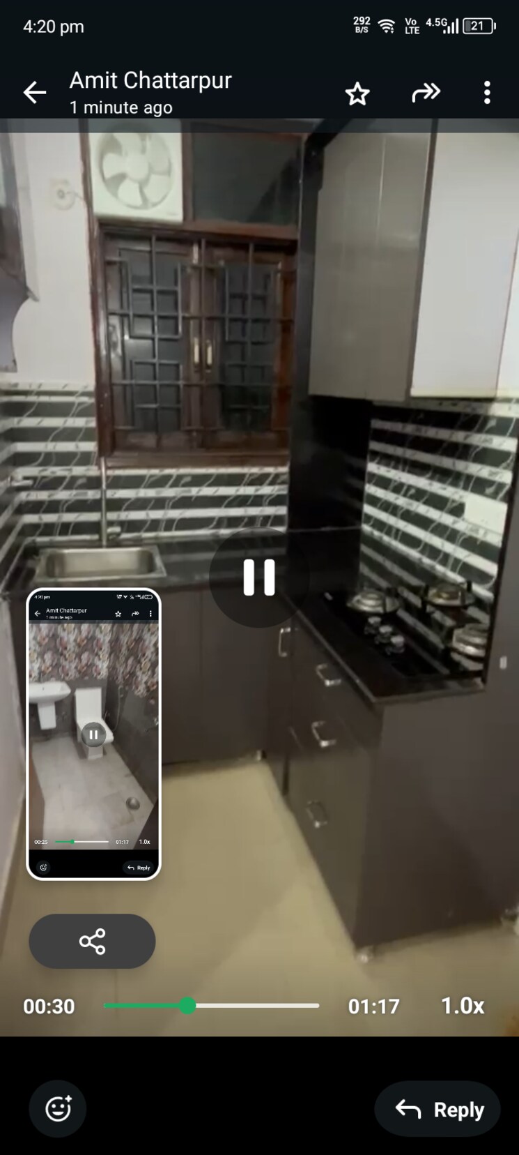 Kitchen, chattarpur 2 Bedroom 900 Sq.Ft. Builder Floor In Chattarpur Delhi 8801957