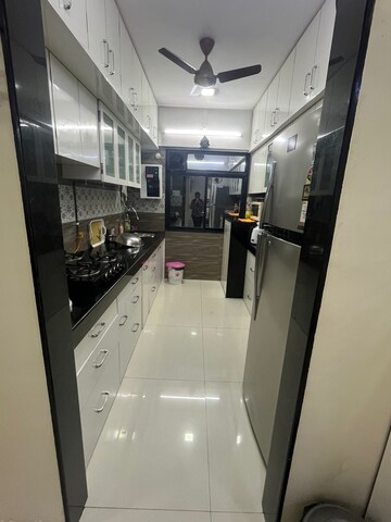 Kitchen in 3 BHK Apartment at Vaibhavlaxmi Queens Avenue, Chembur – for Rent