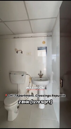 Attached Bathroom in 2 BHK Apartment at GH-7 Crossings Republik, Vijay Nagar – for Sale
