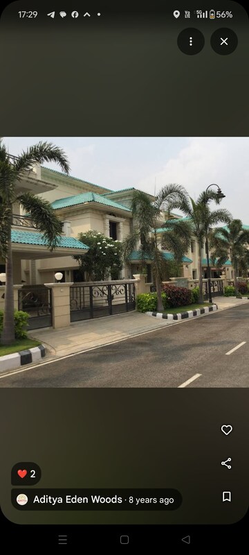 4 BHK Villa For Rent in Aditya Eden Woods, Tellapur