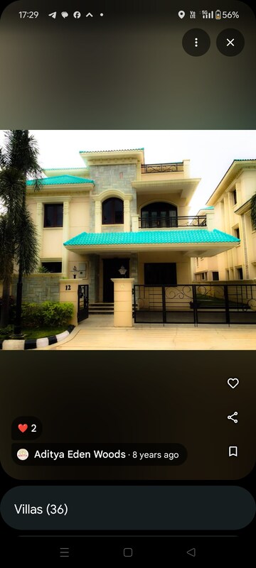 4 BHK Villa – Exterior View View at Aditya Eden Woods, Tellapur - for Rent