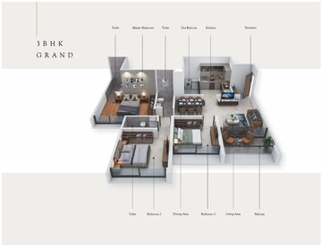 Floor Plan in 1 BHK Apartment at Mihir Wakad Business Bay, Wakad – for Sale