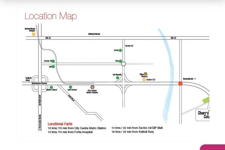Map Location, aba-cherry-county 4 Bedroom 2360 Sq.Ft. Apartment In Tech Zone 4 Greater Noida Greater Noida 8803496