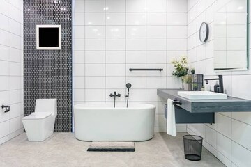 Bathroom in 2 BHK Apartment at Ravetkar 100 Prabhat, Prabhat Road – for Rent