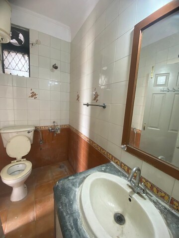 Bathroom in 3 BHK Builder Floor at Malviya Nagar – for Rent