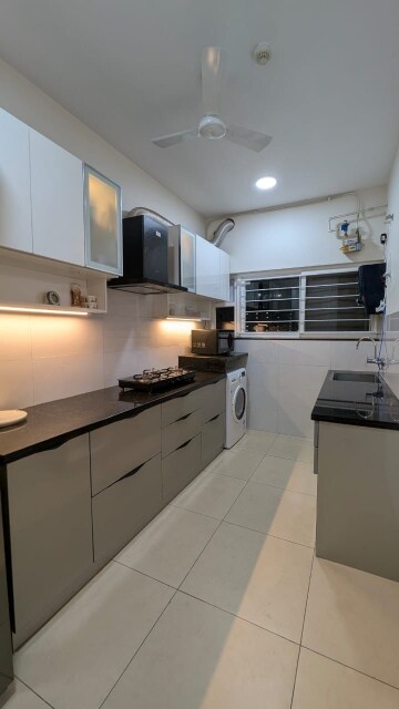Kitchen in 2.5 BHK Builder Floor at Prestige High Fields, Gachibowli – for Rent