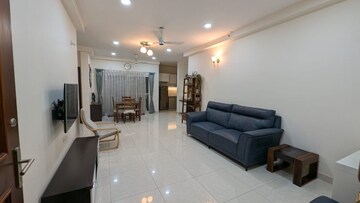 Living Room in 2.5 BHK Builder Floor at Prestige High Fields, Gachibowli – for Rent