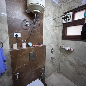 Bathroom in 2 BHK Builder Floor at Malviya Nagar – for Rent