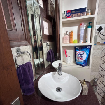 Bathroom in 2 BHK Builder Floor at Malviya Nagar – for Rent