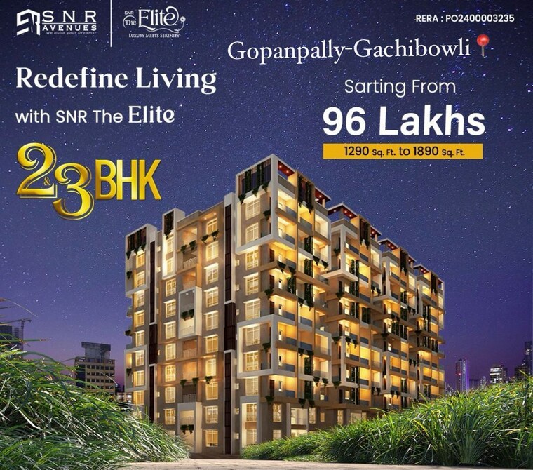 Exterior View, chanda nagar 3 Bedroom 1290 Sq.Ft. Apartment In Chanda Nagar Hyderabad 8804292