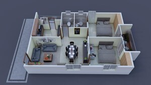 Floor Plan in 3 BHK Apartment at Good Time Shreevatsavam, Isnapur – for Sale