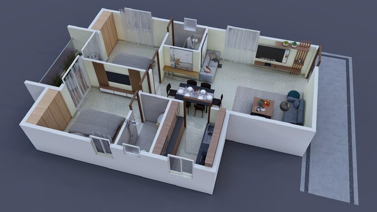 Master Bedroom, good-time-shreevatsavam 3 Bedroom 1620 Sq.Ft. Apartment In Isnapur Hyderabad 8804295