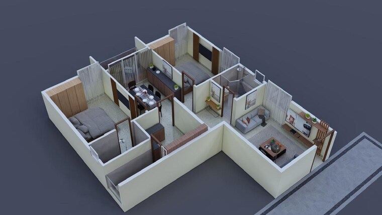 Master Bedroom, good-time-shreevatsavam 3 Bedroom 1620 Sq.Ft. Apartment In Isnapur Hyderabad 8804295