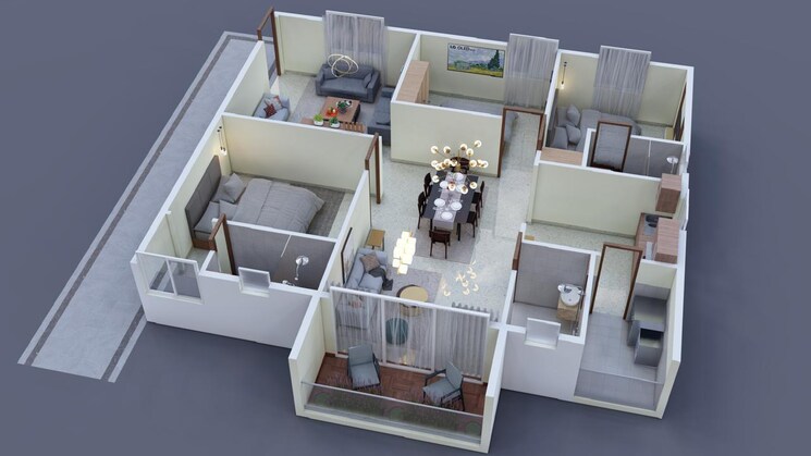 Master Bedroom, good-time-shreevatsavam 3 Bedroom 1620 Sq.Ft. Apartment In Isnapur Hyderabad 8804295