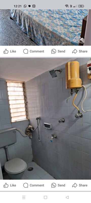 Bathroom in 2 BHK Apartment at New Liberty CHS, Malad West – for Rent