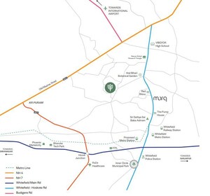 3 BHK Apartment – Map Location View at Assetz Bloom And Dell, Whitefield Road - for Sale