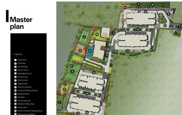 Master Plan, assetz-bloom-and-dell 3 Bedroom 1839 Sq.Ft. Apartment In Whitefield Road Bangalore 8804887