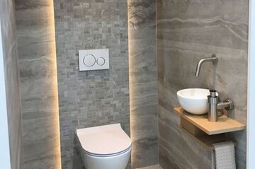 Bathroom in  Office Space at Rustomjee Central Park, Andheri East – for Rent