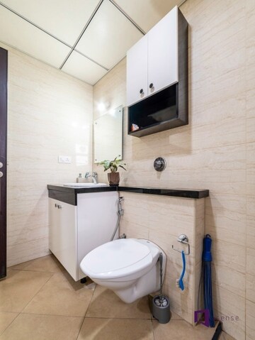 Bathroom in 2 BHK Builder Floor at Ganpati Heights Apartment, Sector 13 – for Rent