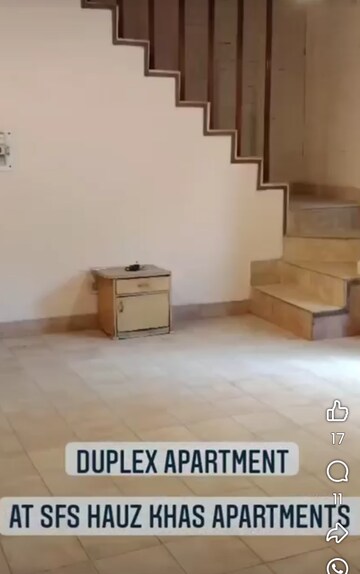 Living Room in 3.5 BHK Apartment at Hauz Khas – for Sale