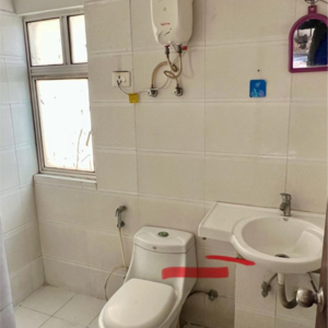Bathroom in 2 BHK Apartment at VVIP Addresses, Raj Nagar Extension – for Sale