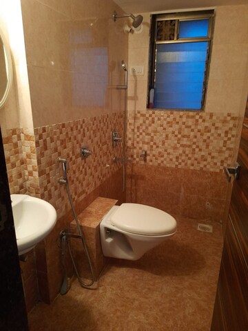 Bathroom in 2 BHK Apartment at Shubharambh Complex, Manpada – for Rent