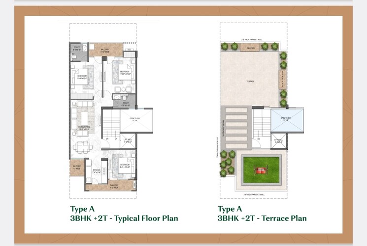 Floor Plan, landmark-avana 3 Bedroom 1266 Sq.Ft. Independent House In Sector 95 Gurgaon 8806258