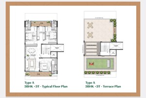 Floor Plan in 3 BHK Independent House at Landmark Avana, Sector 95 – for Sale