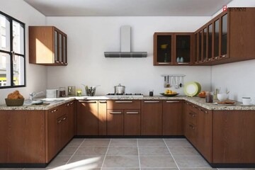 Kitchen in 4 BHK Builder Floor at BPTP Park Serene, Sector 37d – for Rent