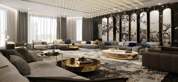 Living Room in 4 BHK Apartment at DLF The Ultima, Sector 81 – for Sale