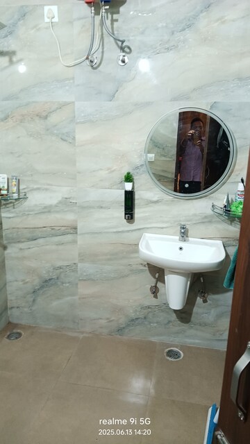 Bathroom in 3 BHK Apartment at Dhakoli – for Rent