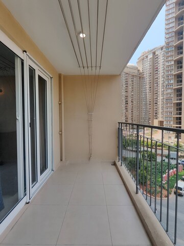 Balcony in 3 BHK Apartment at Bhartiya Nikoo Homes Phase 2, Thanisandra Main Road – for Rent