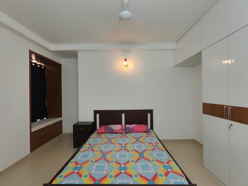 Bedroom in 3 BHK Apartment at Bhartiya Nikoo Homes Phase 2, Thanisandra Main Road – for Rent