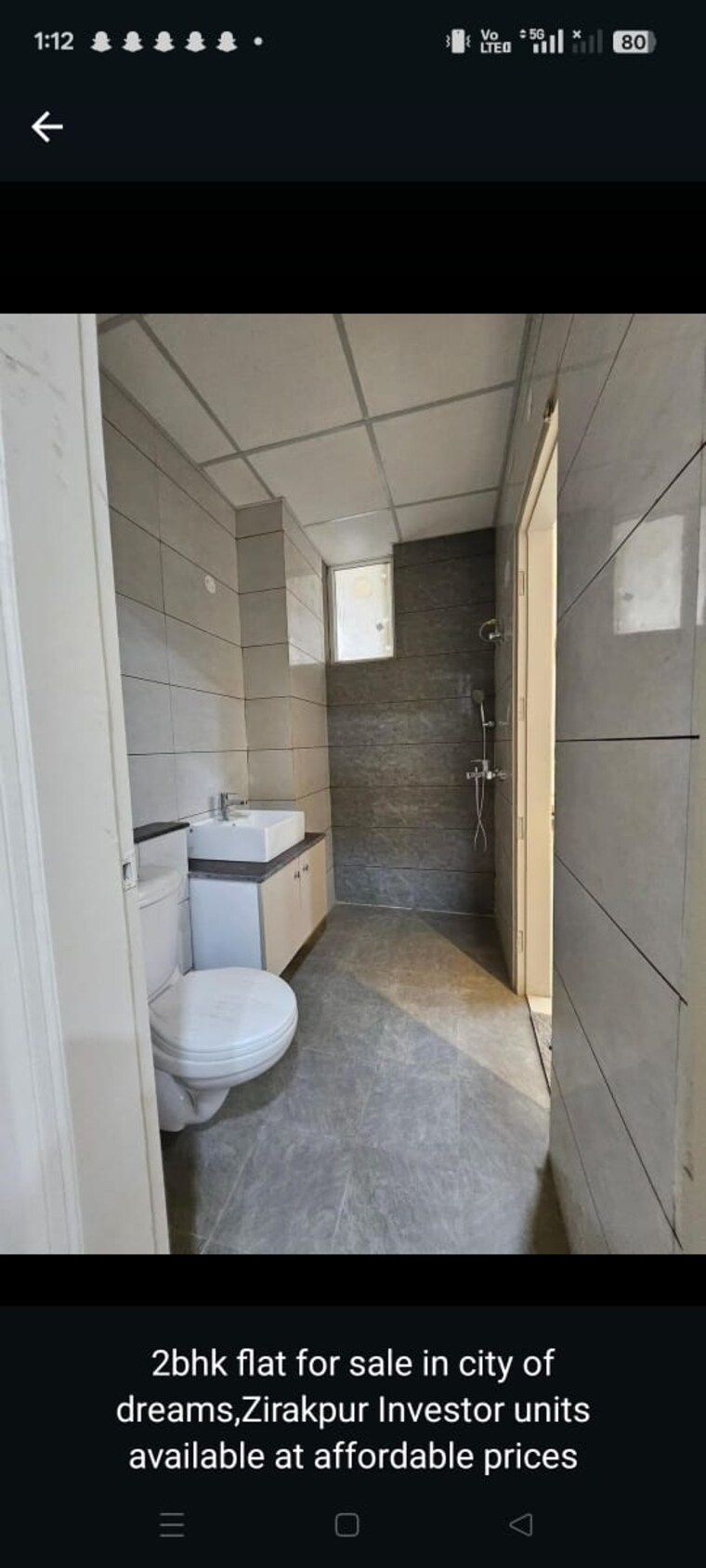 Bathroom, sbp-city-of-dreams-zirakpur 2 Bedroom 1350 Sq.Ft. Builder Floor In High Ground Zirakpur 8806807