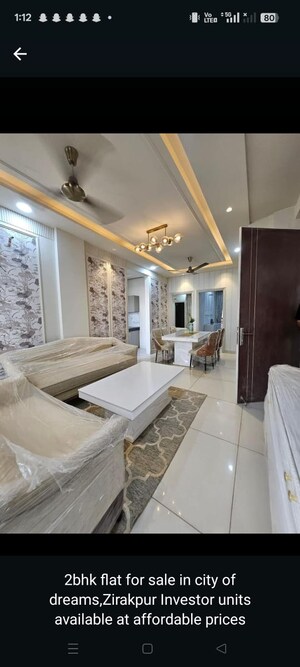 Living Room in 2 BHK Builder Floor at SBP City Of Dreams Zirakpur, High Ground – for Sale